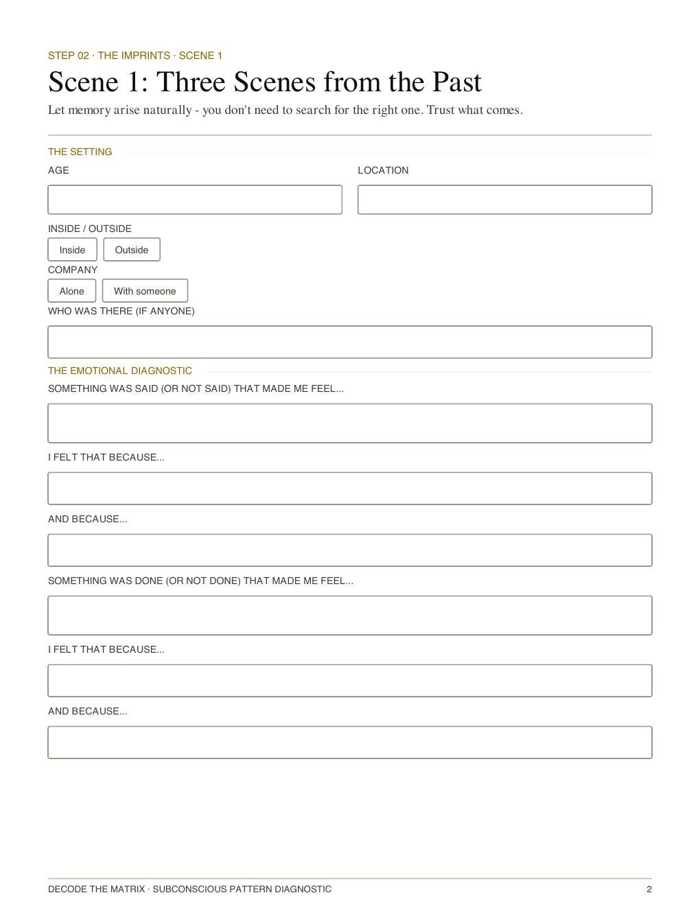 Decode the Matrix workbook, page 2