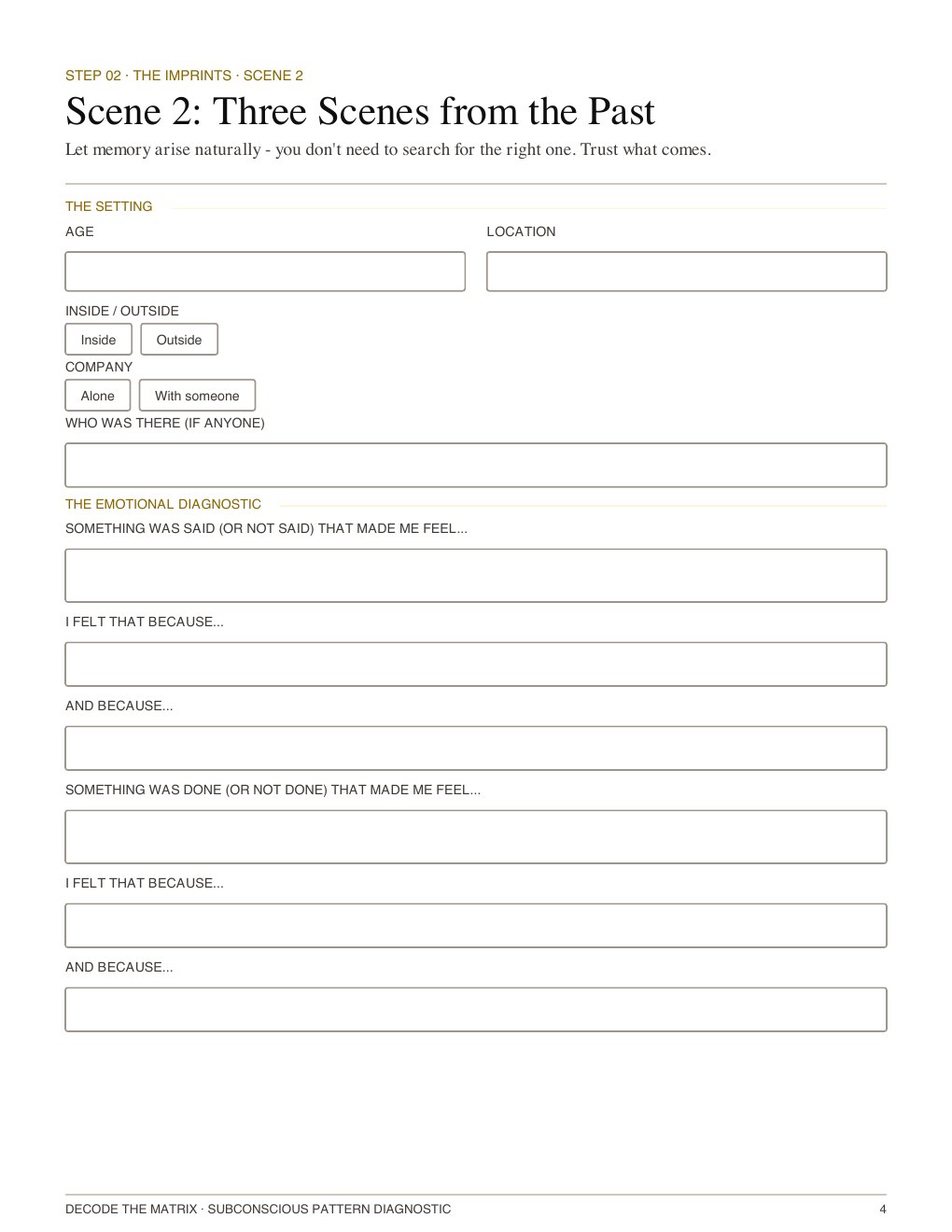 Decode the Matrix workbook, page 4